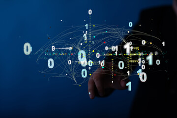 Technology background. Big data concept. Binary