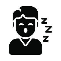 Sleeping Healthcare Medical, vector graphic Illustration Icon.