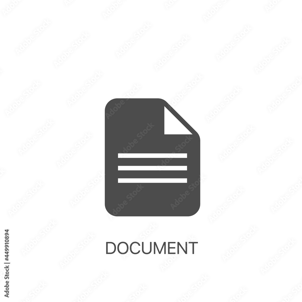 Poster document paper line icon. linear style pictogram
