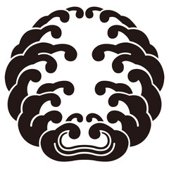 Fototapeta premium 家紋 浪