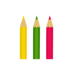 A set of colored pencils for drawing. Icon, logo. Vector illustration.