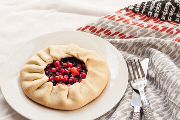 Lenten berry galette on a plate