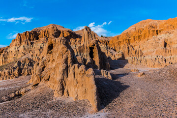 Eroded Siltstone Walls of The Cathedral Caves Formation, Cathedral Gorge State Park, Nevada, USA