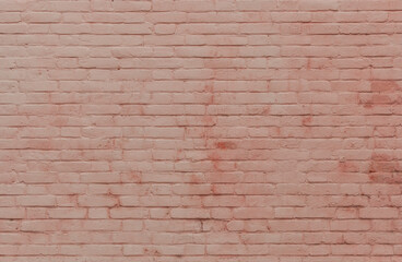 Fototapeta premium Pink wall sweet color pastel bricks for backdrop and wallpaper.