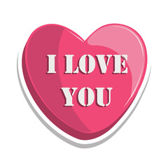 i love you sticker