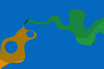 Obraz premium Blue dynamic background. Abstract curve design. Grunge texture vector. 2D rendering digital illustration.