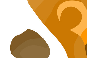 White and brown dynamic background. Abstract vector.Digital curve design. 2D rendering digital illustration.