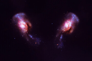 Two beautiful galaxies. Elements of this image were furnished by NASA.