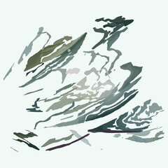 Abstract art background with vector watercolor stain elements. Brush texture art decoration with artistic acrylic poster design template, notepad