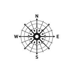 circular line logo that forms a compass