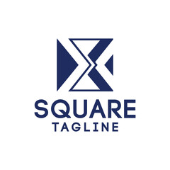 Naklejka premium square X logo