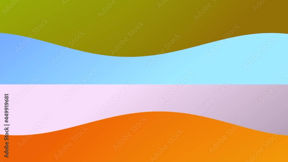 Poster bright cartoon wavy background, seamless loop. motion. abstract dynamically flowing simple curving s