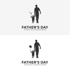 Happy Father's Day logo design template illustration vector
