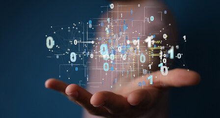 Technology background. Big data concept. Binary