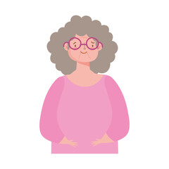 portrait cartoon grandmother