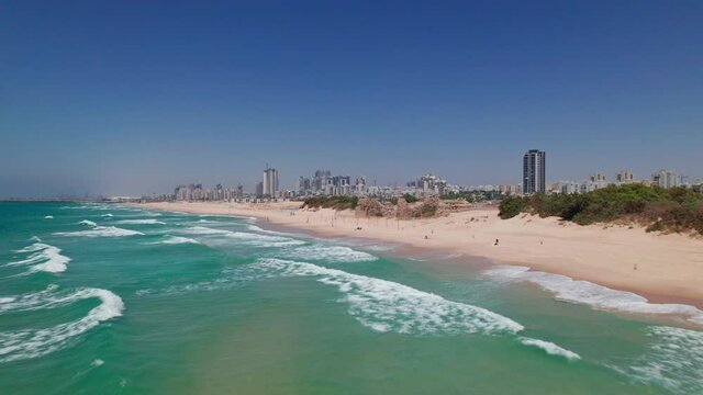 Aerial photograph of Ashdod the sixth-largest city and port in Israel