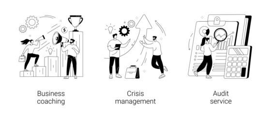 Consulting company abstract concept vector illustrations.