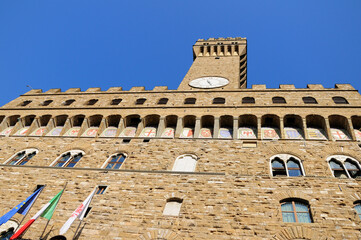 Palazzo Vecchio on the Piazza della Signoria, Florence, Italy.