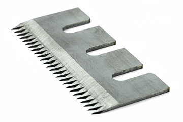 A serrated industrial blade for tape cutters, isolated on a white background.