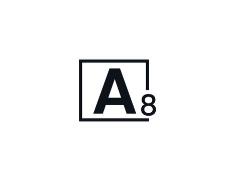 A8, 8A Initial letter logo