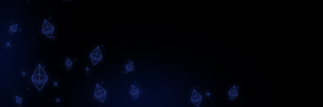 Symbol of digital crypto currency Ethereum, background