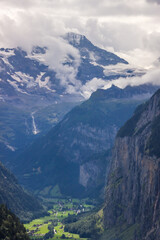 summer in Lauterbrunnen Valley in Switzerland