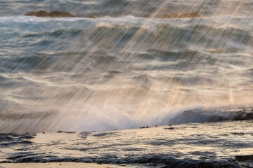 Infinite sea, waves, shore, beach
