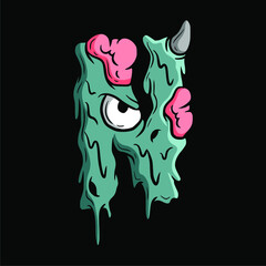 N Monster Typography