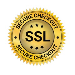 SSL Secure Checkout logo, Secure checkout badge, trust badges