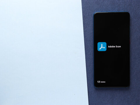 Assam, india - July 5, 2020 : Adobe scan a pdf scanner app.