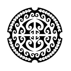 Maori pattern tribal tattoo design circle 마오리 트라이벌 문신 디자인