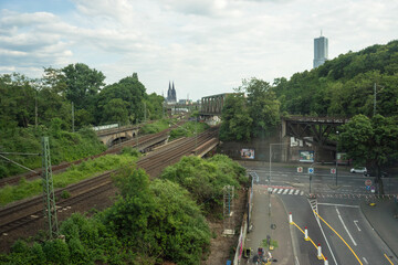 Snapshot from the The Aktiengesellschaft Cologne Zoological Garden in Cologne, railway tracks