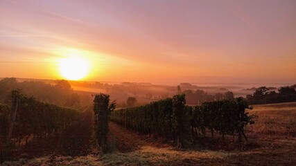 A Beautiful Sunrise in the Dordogne, France