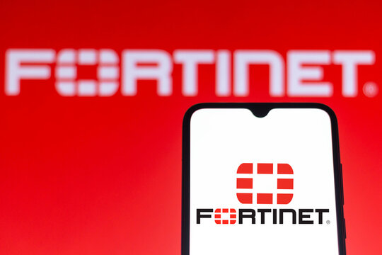 August 9, 2021, Brazil. In this photo the Fortinet logo seen displayed on a smartphone.