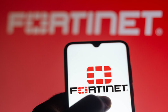 August 9, 2021, Brazil. In this photo the Fortinet logo seen displayed on a smartphone.