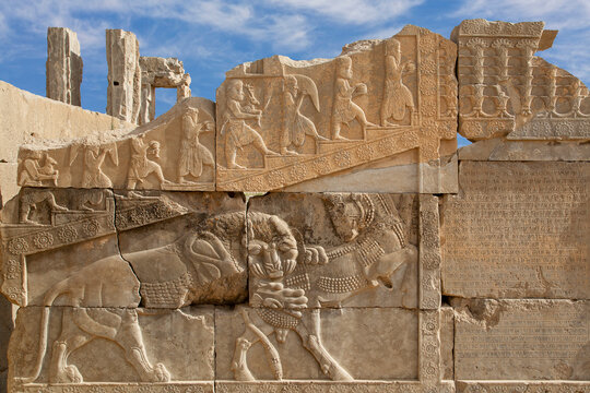 Remains of the ancient Persian city of Persepolis near Shiraz, Iran