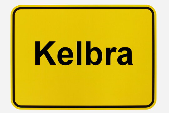 Illustration eines Stadteingangsschildes der Stadt Kelbra