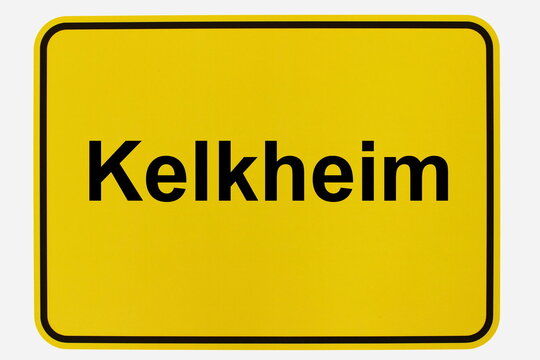 Illustration eines Stadteingangsschildes der Stadt Kelkheim