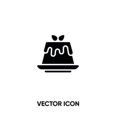 Panna cotta vector icon. Modern, simple flat vector illustration for website or mobile app.Cake symbol, logo illustration. Pixel perfect vector graphics	