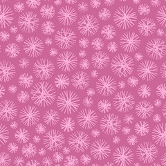 Pink seamless background with circles