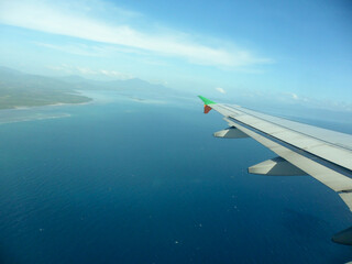 Naklejka na ściany i meble Philippines seen from a plane on the way to Manila 21.12.2012