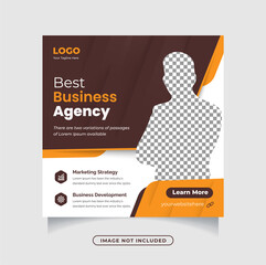 Modern business marketing agency instagram post or social media banner template Premium Vector