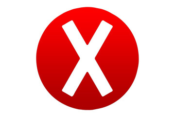 Obraz premium illustration of close symbol on red background