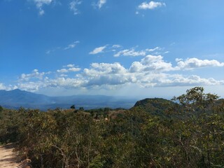 beach, view, landscape, mountains, nature, blue, sky, green, city, country, 