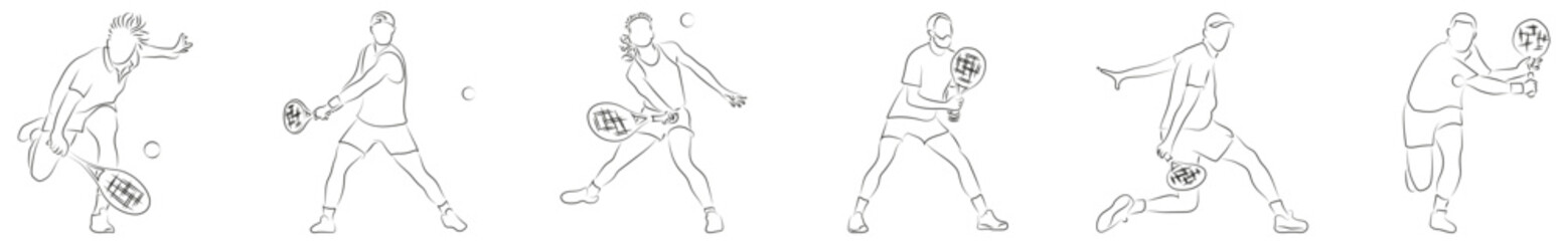 Tennis Spieler Olympia 2021 Vektor Grafik Konturen Zeichnungen Lineart