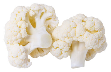 Cauliflower isolated on white background. Clipping Path