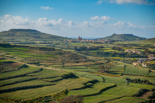 Landscape of Gozo's region country