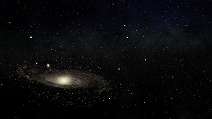 moon on a black background. stars and planets. space concept. stars, moon and galaxy on black background