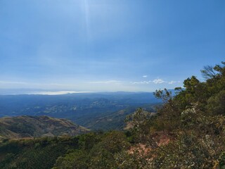 Naklejka premium beach, view, landscape, mountains, nature, blue, sky, green, city, country, 