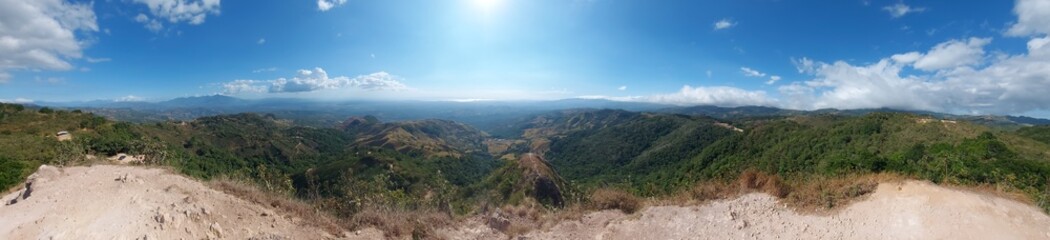 beach, view, landscape, mountains, nature, blue, sky, green, city, country, 